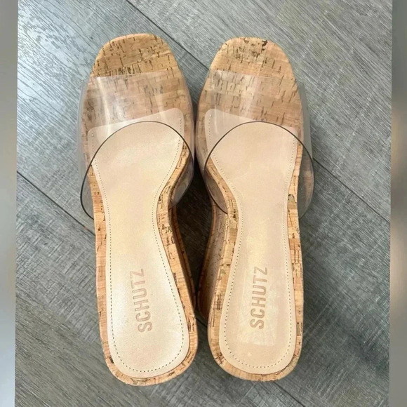 Schutz DALLE VINYL Slip On SANDAL Size 11 $158 LIKE NEW - Picture 5 of 7